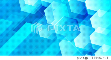 青　テクノロジー　デジタル　テクスチャ　背景	 114482691