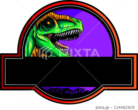 Jurassic World Dinosaur vector illustration logo design 114482829