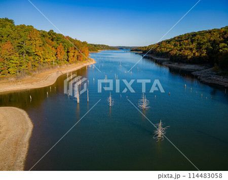 Aerial view of the Hobbs State Park-Conservation Area landscape 114483058