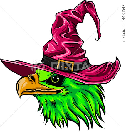 vector illustration of Eagle Head Profile on white background vector illustration of Eagle Head Profile on white background 114483547