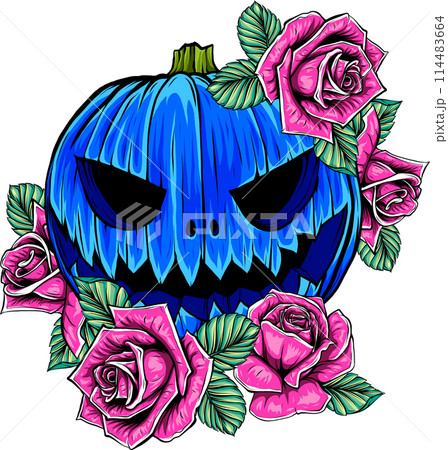 Pumpkin on white background. vector illustration design Pumpkin on white background. vector illustration design 114483664