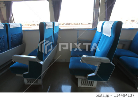 レトロ車両・車両番号クハ481-603・特急にちりん・座席 114484137