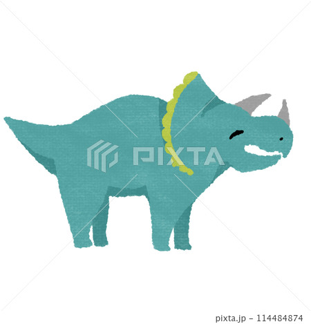 笑顔のトリケラトプス(テクスチャ有) 114484874