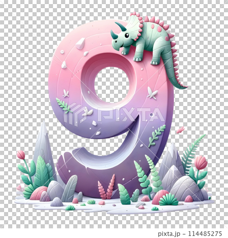 3D number nine 114485275