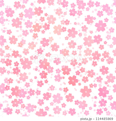 水彩タッチの桜の背景素材 114485869