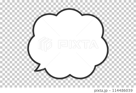 簡單蓬鬆的講話泡泡【向量插畫素材】 簡單蓬鬆的講話泡泡【向量插畫素材】 114486039