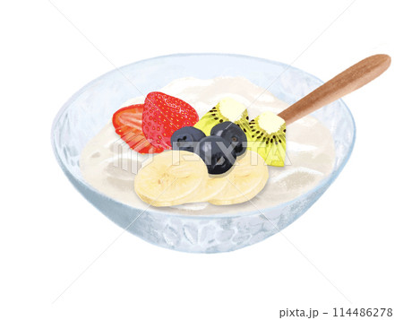 フルーツヨーグルト（木匙付き） 114486278