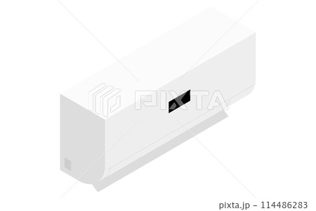 白物家電：エアコン、アイソメトリックイラスト 114486283