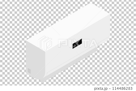 白物家電：エアコン、アイソメトリックイラスト 114486283