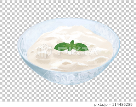 ヨーグルト（ミントの葉付き） 114486289