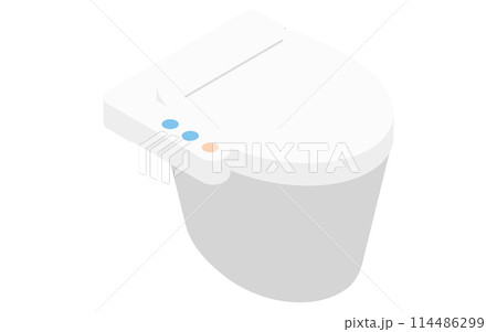 ウォシュレットトイレ、アイソメトリックイラスト 114486299