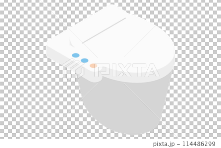 ウォシュレットトイレ、アイソメトリックイラスト 114486299