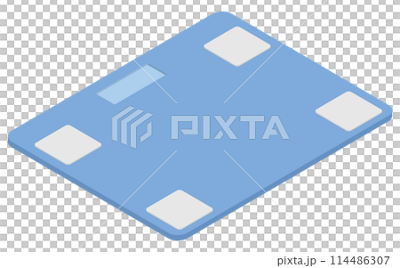 白物家電：デジタル体重計、アイソメトリックイラスト 114486307