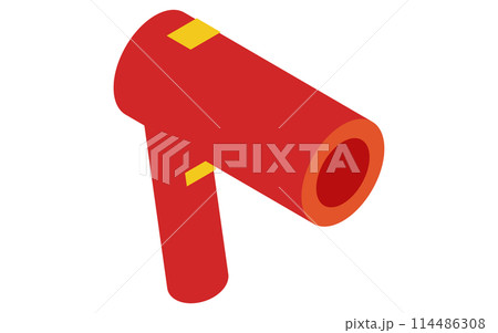 白物家電：ドライヤー、アイソメトリックイラスト 114486308