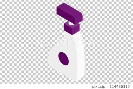 Cleaning supplies: spray bottle, isometric illustration Cleaning supplies: spray bottle, isometric illustration 114486319