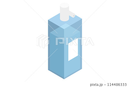 入浴:シャンプーボトル、アイソメトリックイラスト 入浴:シャンプーボトル、アイソメトリックイラスト 114486333