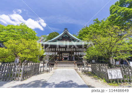 京都　白峯神宮　拝殿 114486649