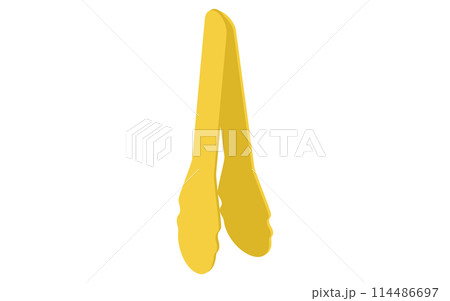 調理器具:トング、アイソメトリックイラスト 調理器具:トング、アイソメトリックイラスト 114486697