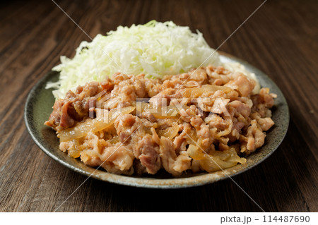 豚のしょうが焼き 114487690