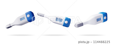 3d set of electronic thermometer for measuring 3d set of electronic thermometer for measuring 114488225
