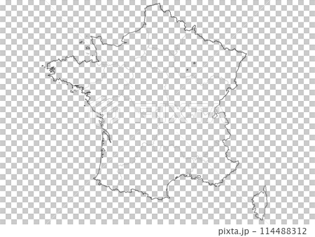 白地図　フランス 114488312