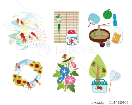 夏の涼しい和風素材 夏の涼しい和風素材 114488405