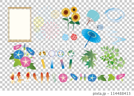 Cool Japanese-style materials for summer Cool Japanese-style materials for summer 114488413
