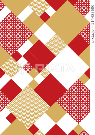 和文様（七宝・青海波）×ジオメトリックパターン／シームレス 114488600