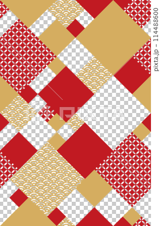 和文様（七宝・青海波）×ジオメトリックパターン／シームレス 114488600