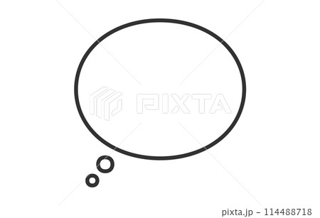 考え中のシンプルな丸いふきだし【ベクターイラスト素材】 考え中のシンプルな丸いふきだし【ベクターイラスト素材】 114488718