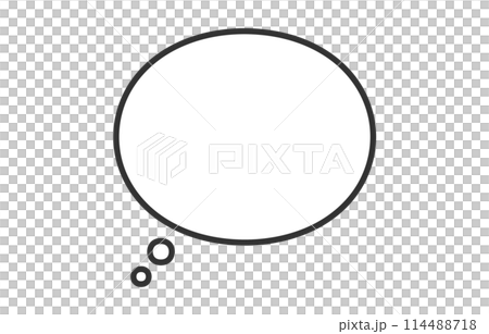 考え中のシンプルな丸いふきだし【ベクターイラスト素材】 考え中のシンプルな丸いふきだし【ベクターイラスト素材】 114488718