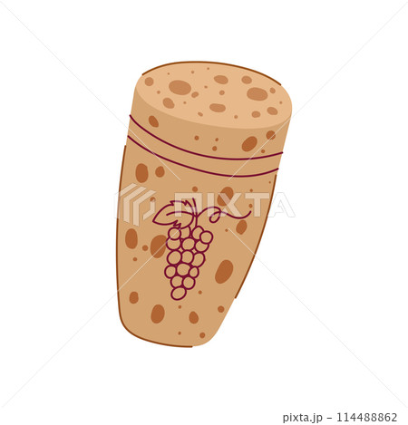 kitchen wine cork bottle cartoon vector illustration 114488862