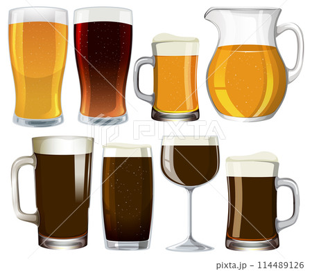 Variety of Beers and Ales Illustration 114489126