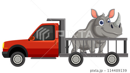 Rhino Transport in a Pickup Truck 114489139