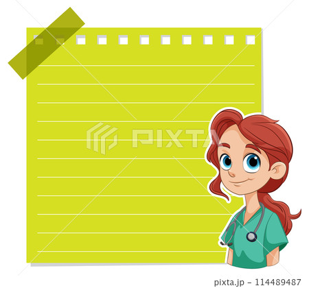 Friendly Nurse with Medical Clipboard Friendly Nurse with Medical Clipboard 114489487