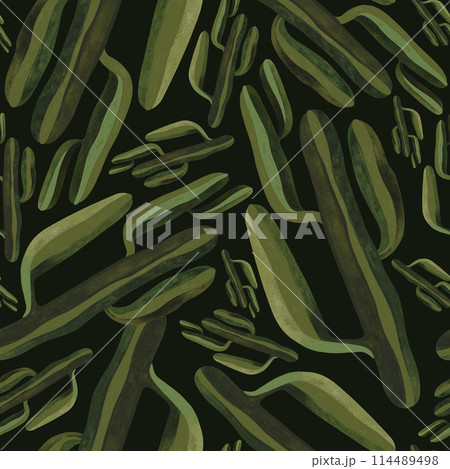 Cacti. Seamless watercolor pattern for wrapping paper, wallpaper and textiles. 114489498
