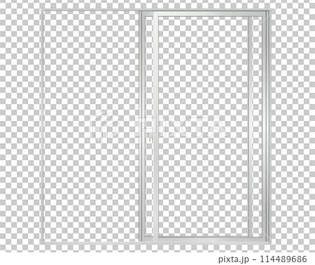 銀色推拉窗b開 114489686