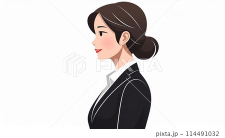 ビジネスマン　ビジネスウーマン　イメージ　白背景 114491032
