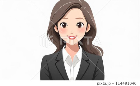 ビジネスマン　ビジネスウーマン　イメージ　白背景 114491040