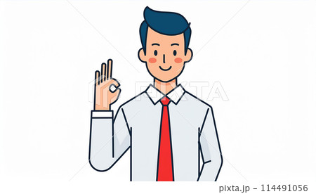 ビジネスマン ビジネスウーマン イメージ 白背景 ビジネスマン ビジネスウーマン イメージ 白背景 114491056