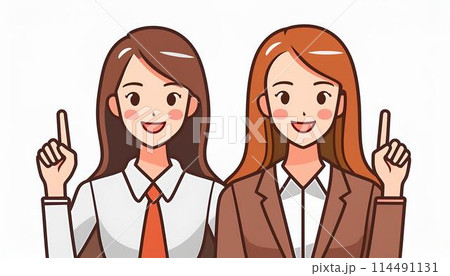 ビジネスマン ビジネスウーマン イメージ 白背景 ビジネスマン ビジネスウーマン イメージ 白背景 114491131