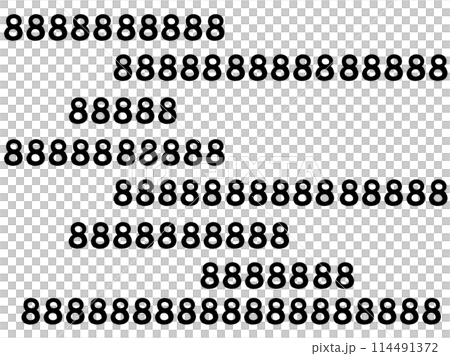 888ネット用語の拍手マーク／手描きイラストのイラスト素材 [114491372