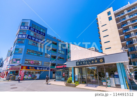 日本の藤沢都市景観 湘南台駅前の繁華街などを望む 日本の藤沢都市景観 湘南台駅前の繁華街などを望む 114491512