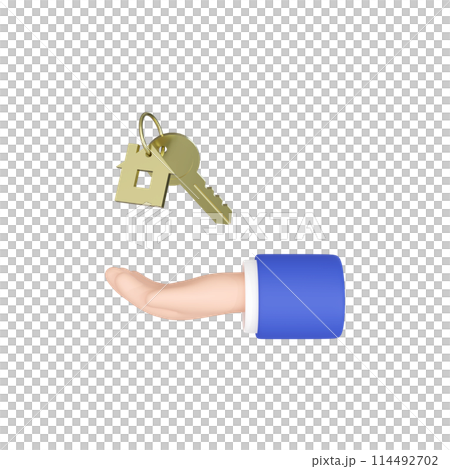 3DCG｜部屋の鍵の受け渡し 114492702