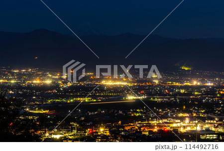 山梨県 フルーツ公園から望む夜景 114492716