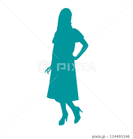 ポーズをとる女性 ポーズをとる女性 114493146