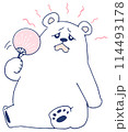 かわいいシロクマのキャラクター 114493178