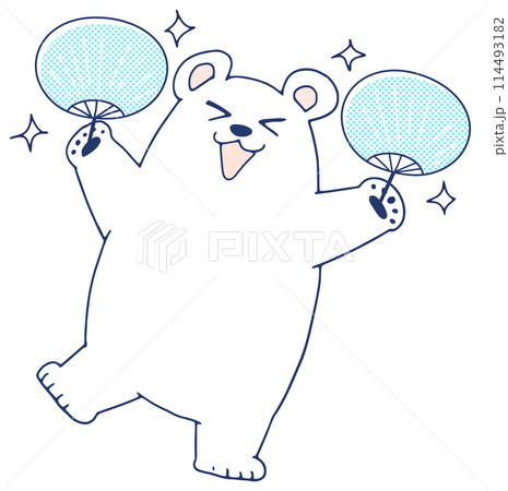 かわいいシロクマのキャラクター 114493182