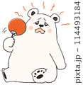 かわいいシロクマのキャラクター 114493184