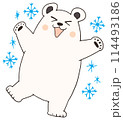 かわいいシロクマのキャラクター 114493186